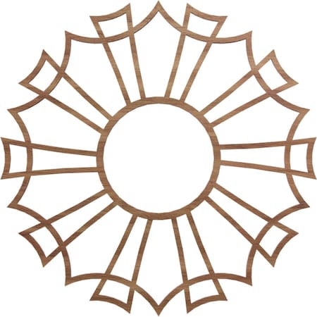 Ekena Millwork Augustus Wood Fretwork Pierced Ceiling Medallion, Walnut, 16"OD x 5 5/8"ID x 3/8"T CMWP16X16X0375AUWA